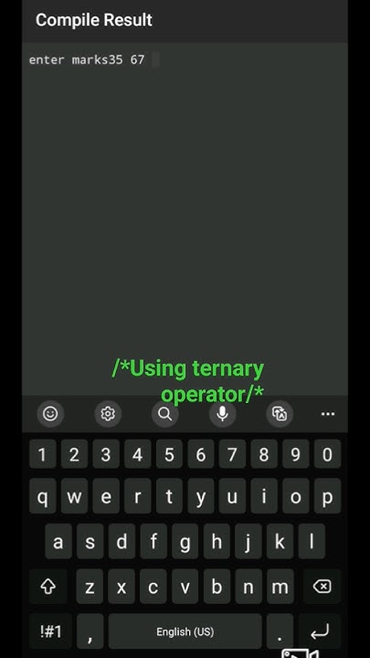 knowing the student is pass or fail using the Ternary Operators C ...
