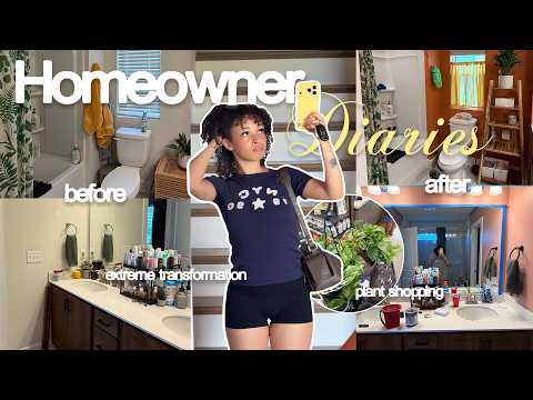 homeowner diaries 🏡 huge bathroom makeover + setting up my patio!