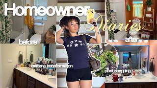 homeowner diaries 🏡 huge bathroom makeover + setting up my patio!