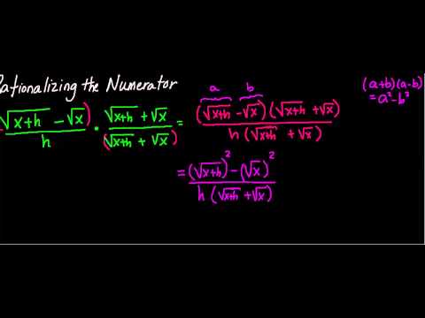 Rationalizing the numerator