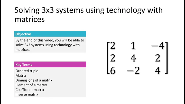 3.03 Solving systems using technology with matrices on the TI 84