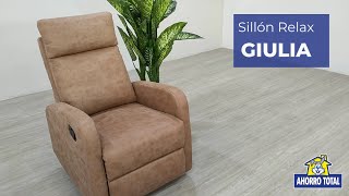 Video descriptivo de sillón relax reclinable Giulia