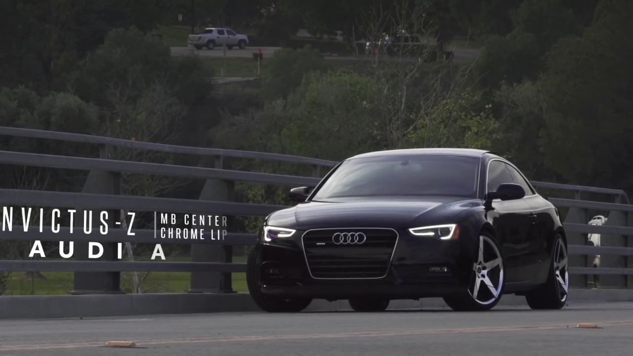 Audi A5 on 20" Invictus Z Black x Machine Finishes Lexani Wheels