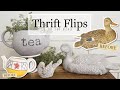 Thrift Flips • Creating a FAUX CEMENT look • Painting techniques • DIY for Resale • using White Wax