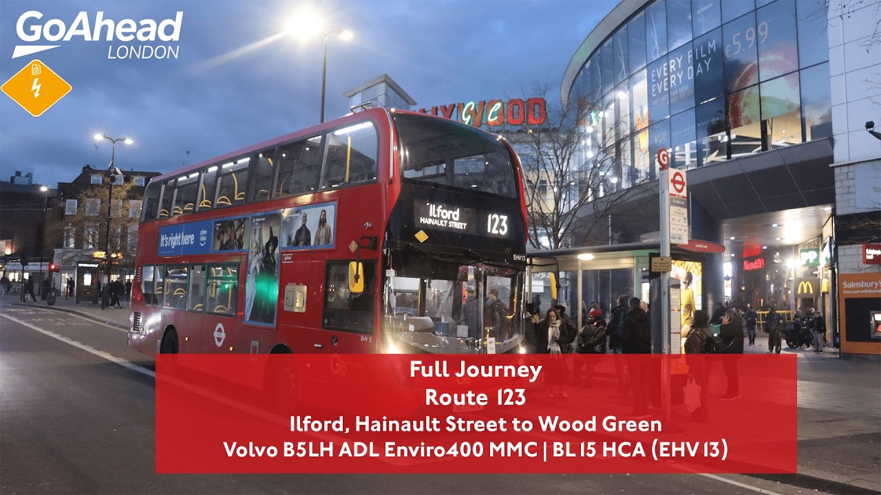 Full Journey | Route 123 to Wood Green | First Day GAL | EHV13 (BL15 HCA)