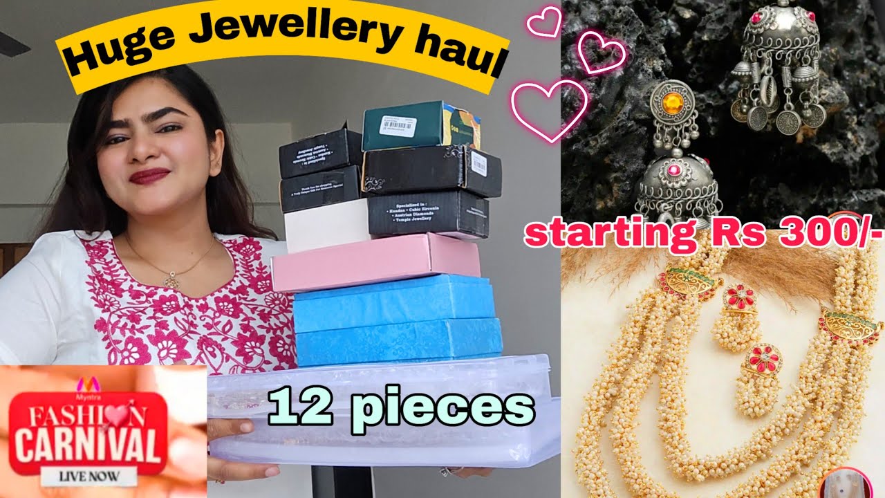 Огромная коллекция ювелирных изделий MYNTRA от 300 рупий | Серьги, джумы, ювелирные наборы | Ювел...