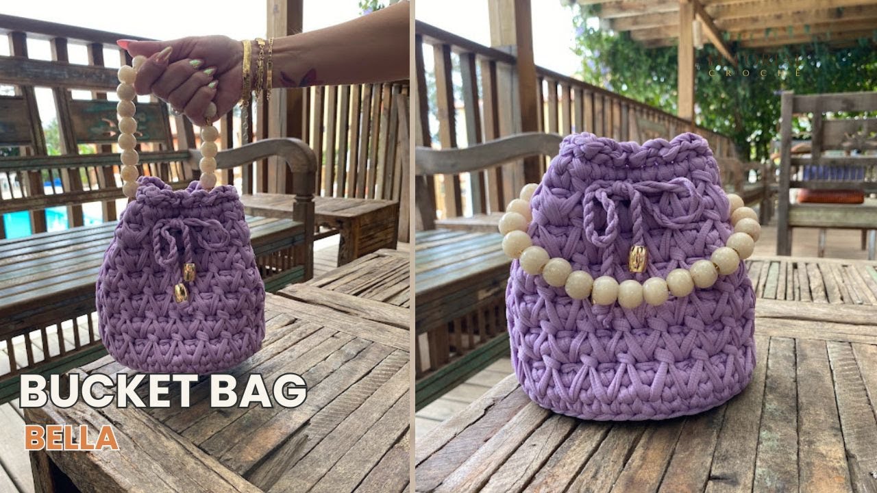 Bucket Bag Bella de CROCHÊ / Passo a passo Bolsa Saco SEM FECHAMENTO DE CARREIRA