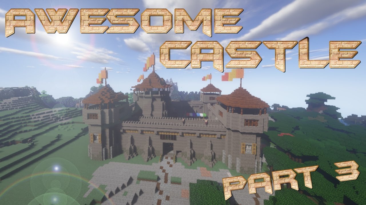 How To Build A Castle In Minecraft With Market Stable Farms Big Minecraft Castle Lets Build Pt3