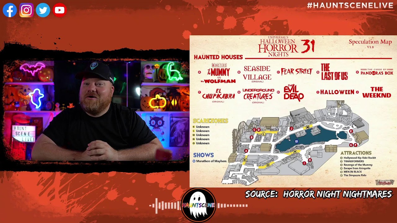 HauntScene Live! First #hhn31 Speculation Map Reaction!