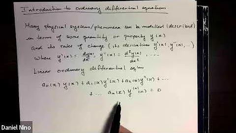 7.1 Introduction to ordinary differential equations (ODEs)