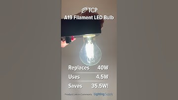 TCP A19 Filament LED Bulb (FA19D4040E26SCL95) #youtubeshorts #ledlights @TCPLighting