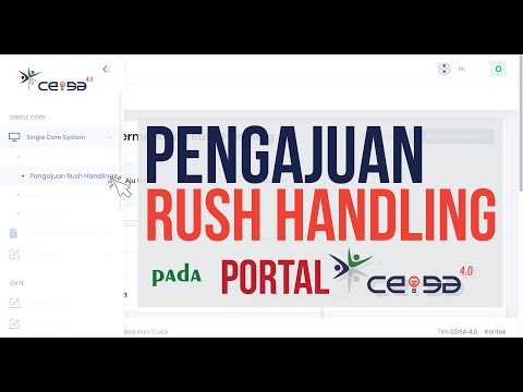 Tutorial Pengajuan Rush Handling pada Portal CEISA 4.0