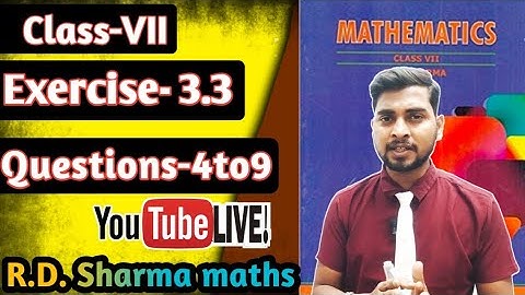 R.D. Sharma Maths-7 Chapter-3  || Exercise-3.3 || Decimals