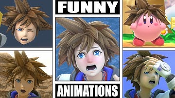 Sora FUNNY ANIMATIONS in Smash Bros Ultimate (Drowning, Dizzy, Sleeping, Star KO, & More)
