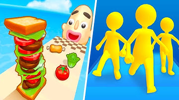 Sandwich Runner 🆚 Join Clash 3D - 🎃💣🍓🍒 All Max Levels Walkthrough Gameplay Android,IOS