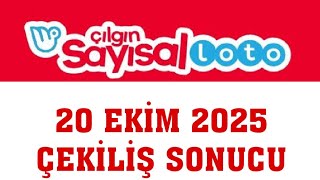 Çılgın Sayısal Loto Çekiliş Sonuçları 20 Ekim 2025 Resimi