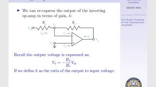 Lecture 19 - Concepts - Inverting Op-amp
