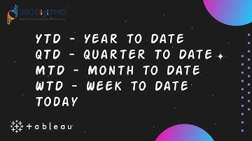 YTD | QTD | MTD | WTD |Today #tableau  #bhargavidataanalyst