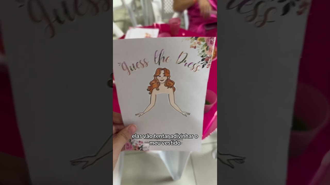 Primeira brincadeira do chá de lingerie: adivinhe o meu vestido