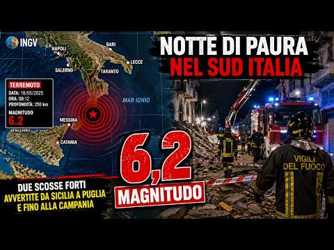 Video TERREMOTO PAUROSO DI 6.2 SCUOTE IL SUD ITALIA, NOTTE DI PAURA E PERSONE IN ANSIA. LA SITUAZIONE