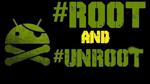 ROOT AND UNROOT ANDROID WITHOUT PC !!