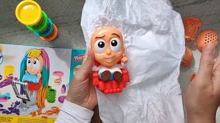 Satisfying Video l How to make Rainbow Play Doh Crazy Haircut Stylist ASMR