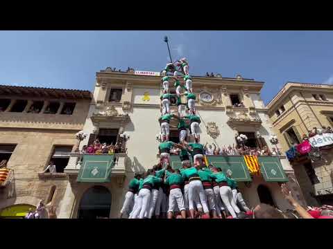 5de9 amb folre dels Castellers de Vilafranca per Sant Fèlix