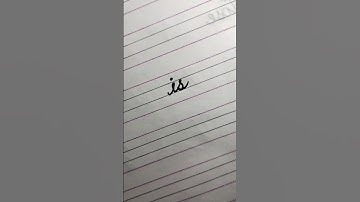 "is" in cursivewriting #shortsvideo #learncursive #handwritingstyles #cursivewriting #joinletters