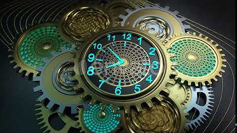 3D Golden Clock Background | Motion Graphics - Videohive template