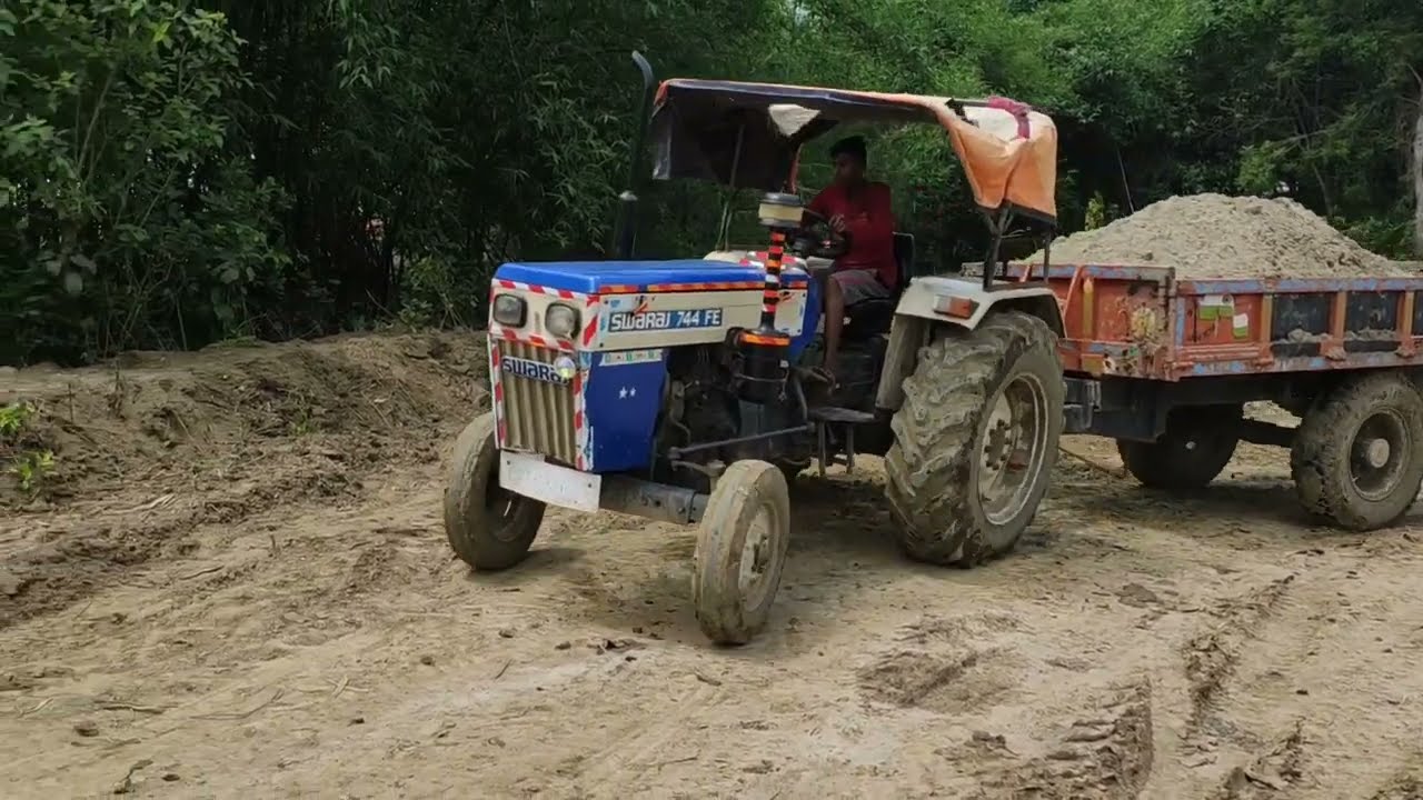 HYUNDAI 3DX JCB Mitti Cutting And Tractor Trolley Loading Video YouTube