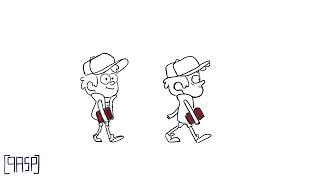 Dipper Pines walk cycle animation || Gravity Falls