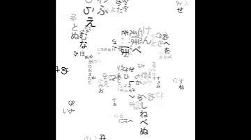 Hiragana Matrix. Draw by openFrameworks