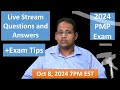 PMP 2024 Live Questions and Answers Oct 8, 2024 7PM EST