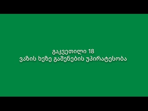 გაკვეთილი 18. ვაზის ხეზე გაშენების უპირატესობა