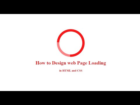How to design webpage loading HTML and CSS - YouTube