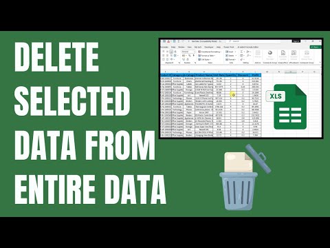 How To Delete Selected Data From Entire Data In Excel Sheet