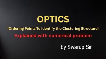 OPTICS (Ordering Points To Identify the Clustering Structure) #opticsclustering  #machinelearning