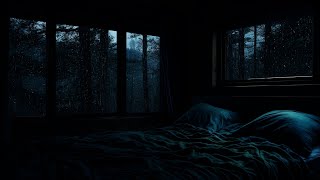 Rainy Night In The Heavy Rain Forest Outside The Sleeping Window | Insomnia Will Disappear