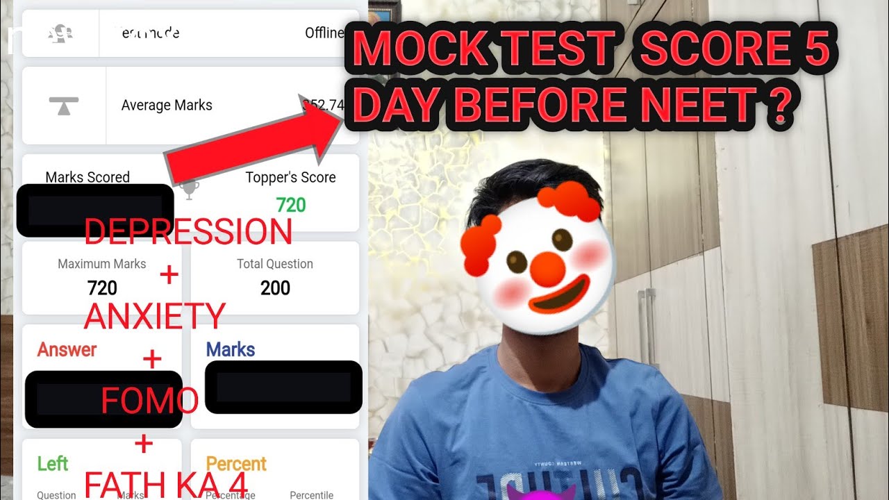 HOW MUCH I AM SCORING IN MOCKS 5 DAYS BEFORE NEET.( DROPPER) - YouTube