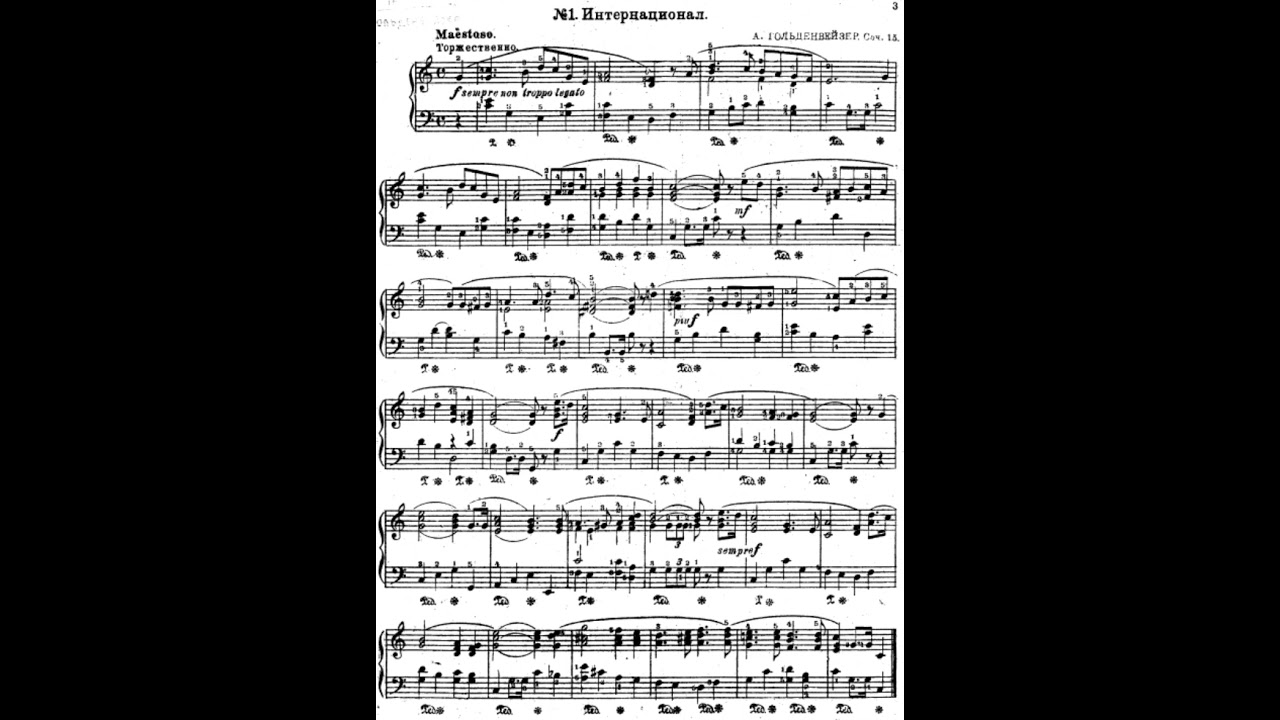 Pierre De Geyter/Goldenweiser - L'Internationale (piano cover)