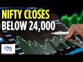 Market Closes In The Red, Nifty Below 24,000 | Stock Market News | Sensex