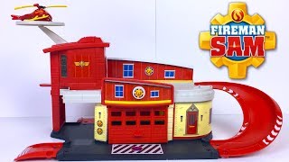 Fireman Sam Fire Rescue Centre From Ie Toys With Ramp Garage & Wallaby The Helicopter -Unboxing
