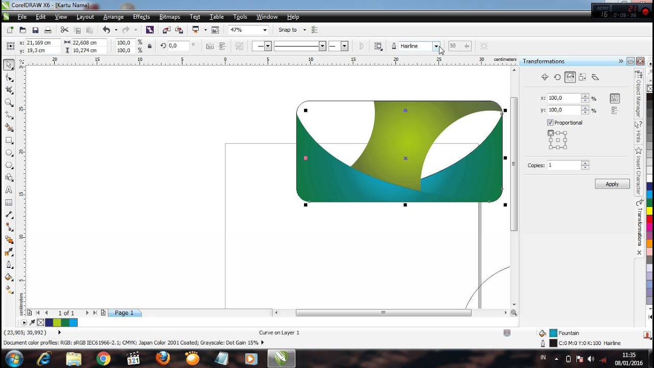 Tutorial Membuat Kartu  Nama  Menggunakan Corel Draw  X6 