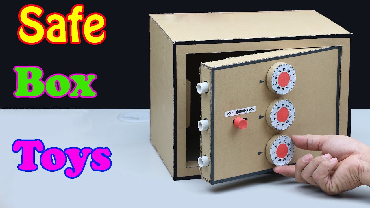 Build a Safe Box with Combination Number Lock from Cardboard - YouTube