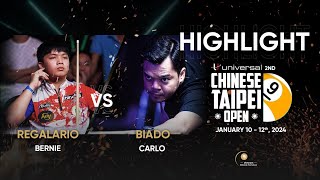 Highlights | Carlo Biado vs Bernie Regalario | CHUNG KẾT | GIẢI BILLIARD CHINESE TAIPEI OPEN 2024