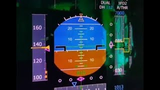 Airbus 320 Anti reflection effect test on PFD screen!