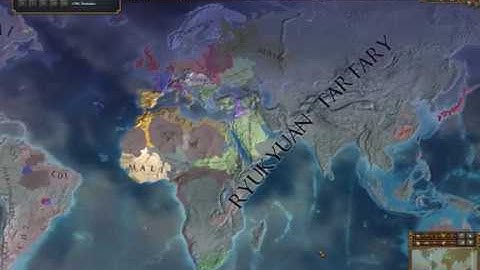 EU4 Ryukyu The Three Mountains Timelapse - World Conquest