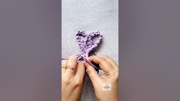 Macrame Heart | Macrame Heart Charm | #shorts #ytshorts #macrameheart #macramecharm #viral #hanging