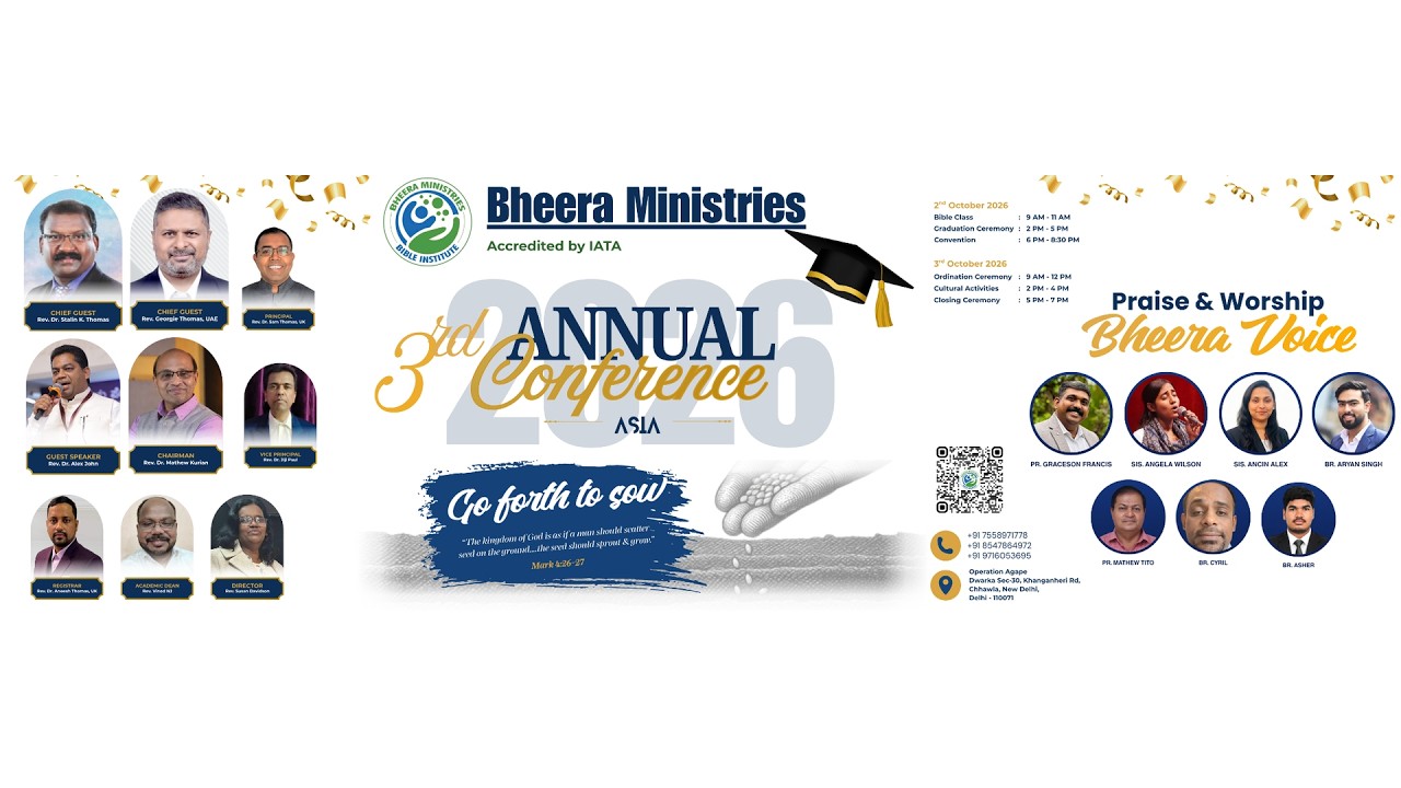 3rd Graduation Ceremony 2026 | 2 October 2026 | Bheera Ministries