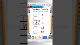 Create one less concept for maths workbook using canva for Amazon kdp #amazonkdp #canvatutorial#kdp